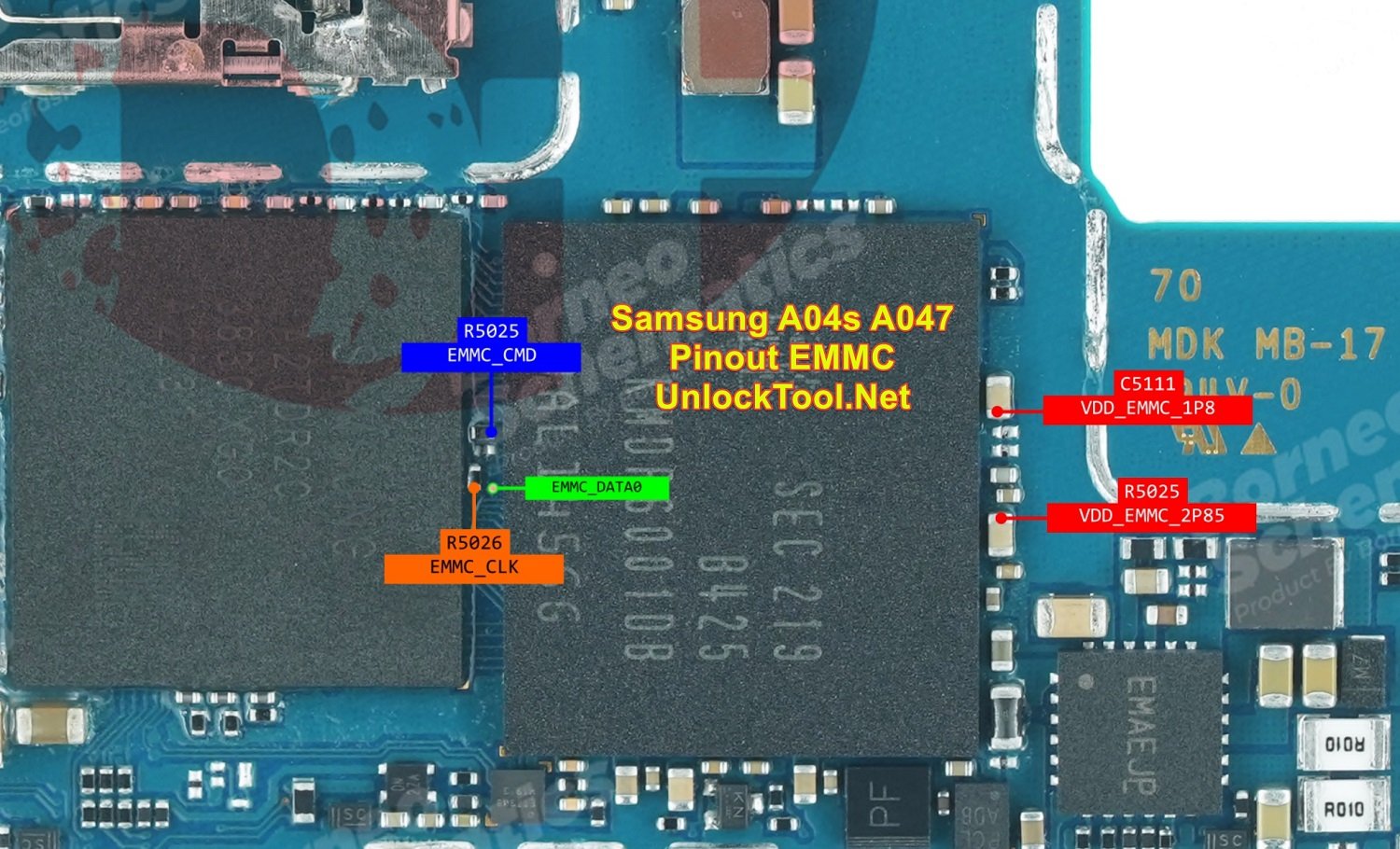 Samsung Galaxy A04s Test Point / EDL Point